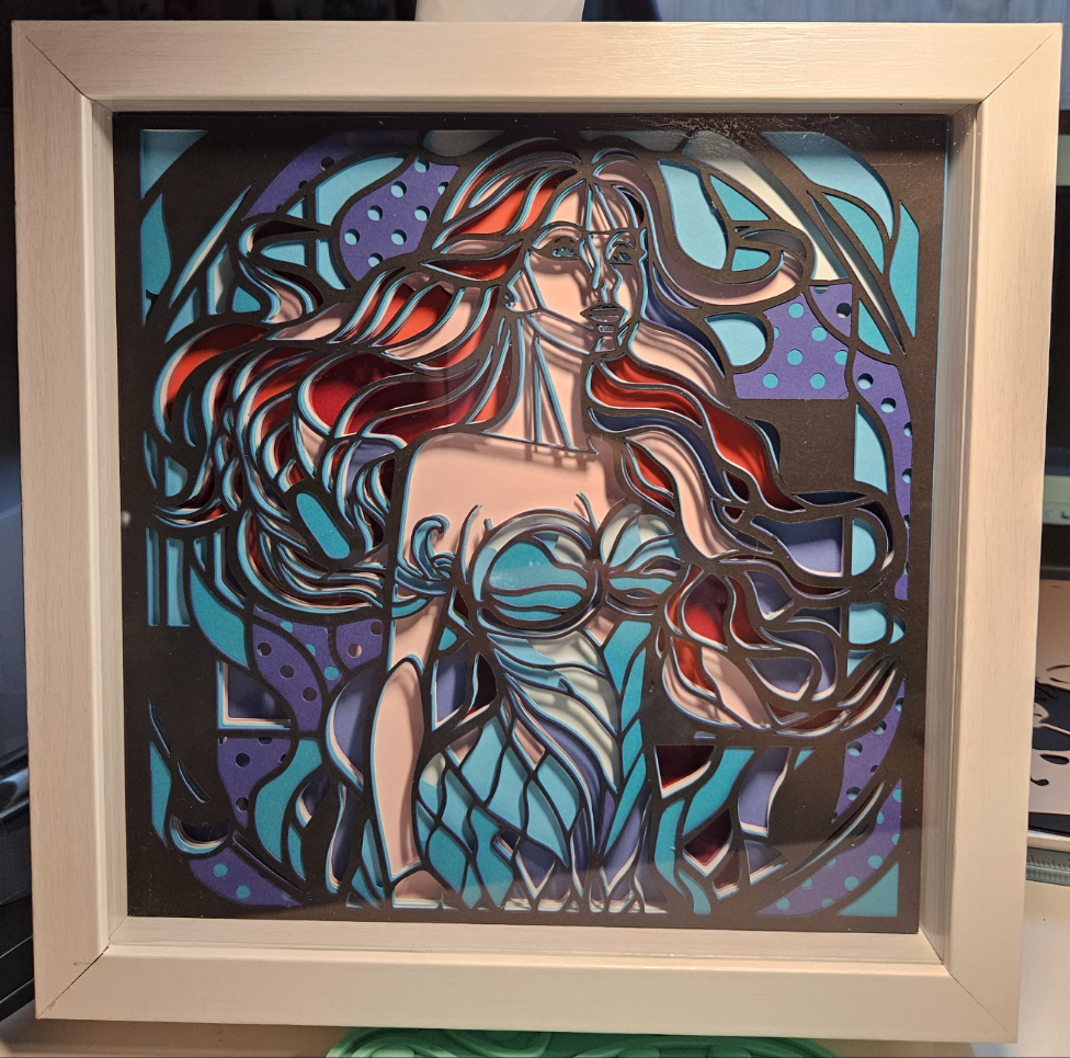 Beach Mermaid Stained Glass