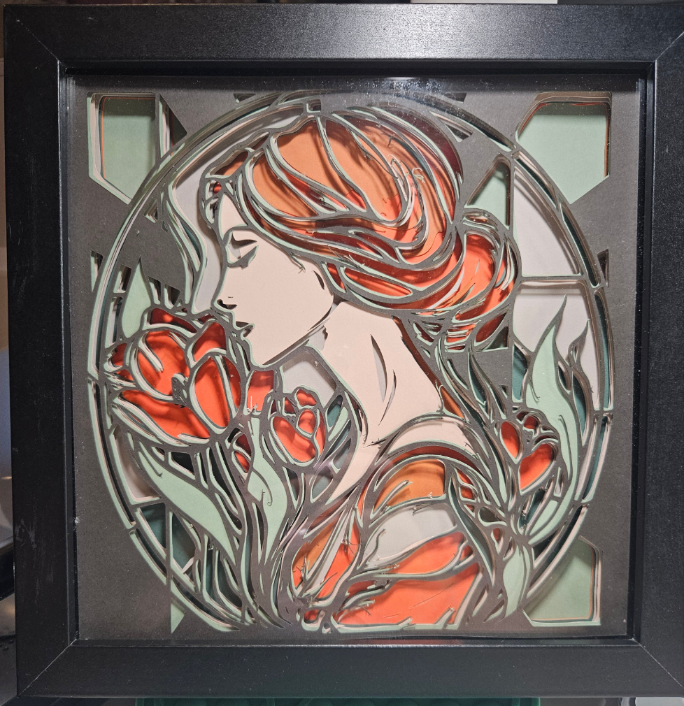 Woman and flower