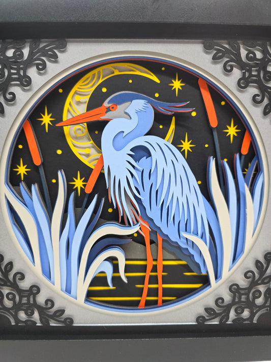 Celestial Blue Heron