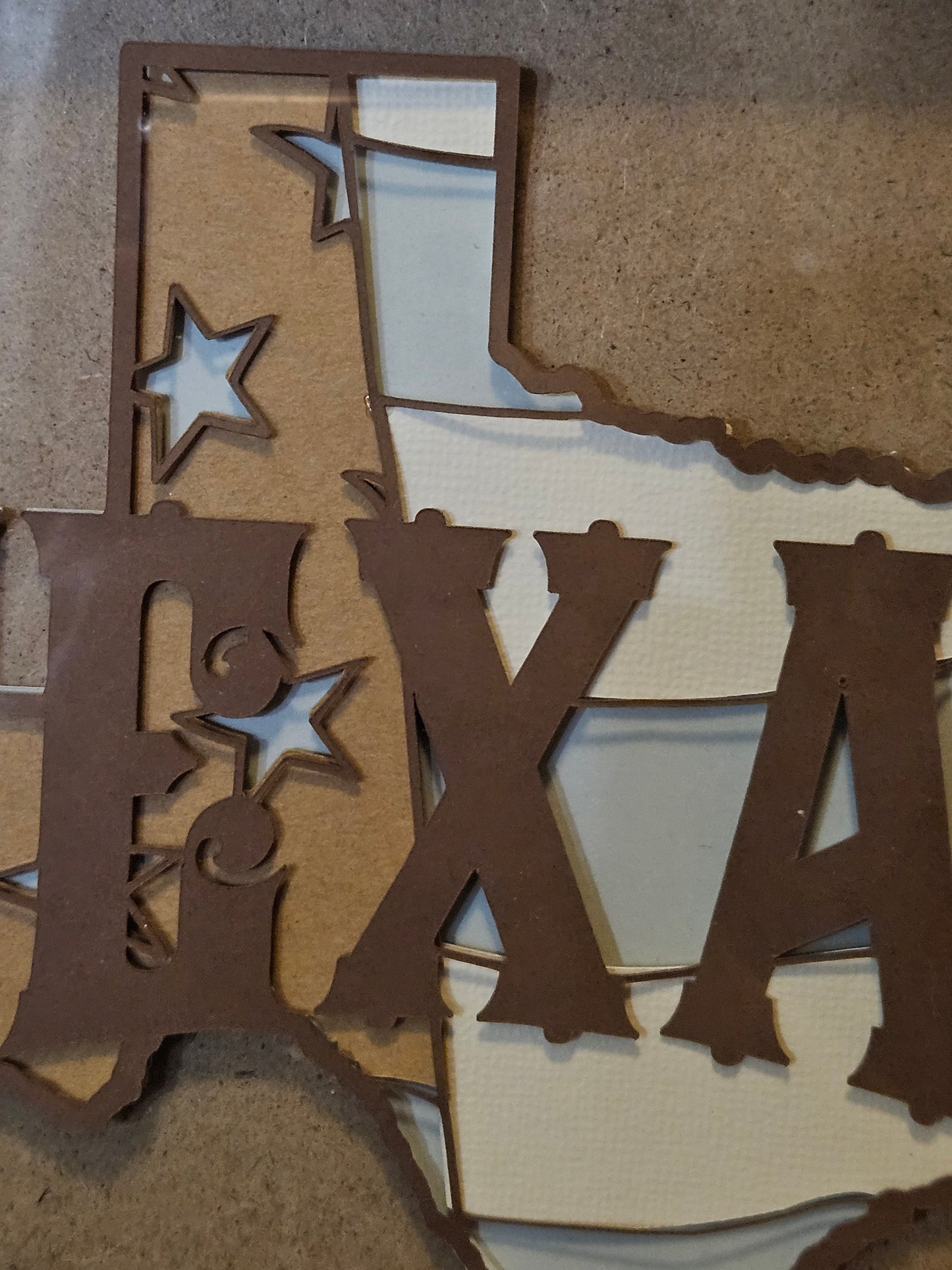 Texas Multiple Color Shadow Box