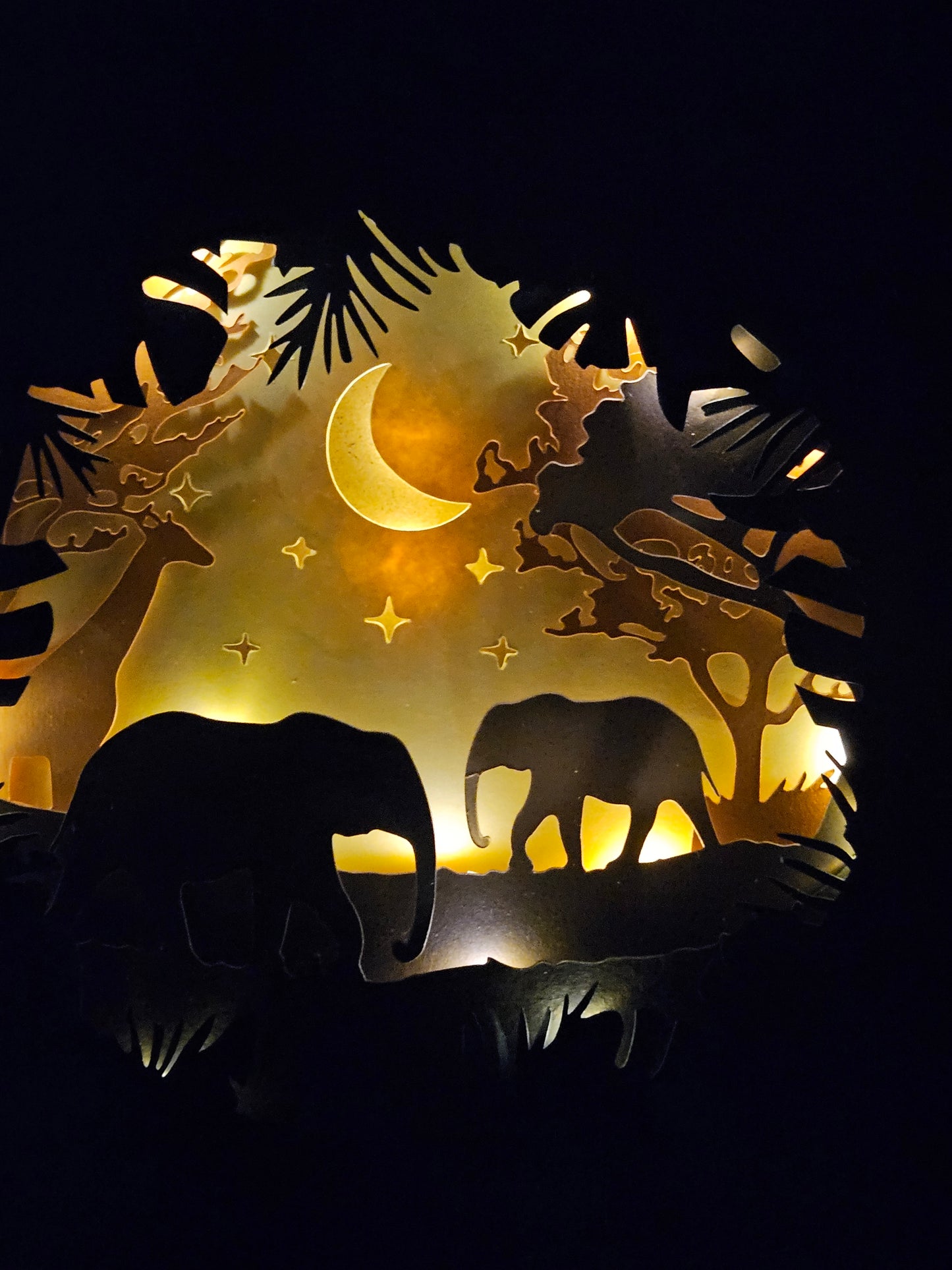 Elephant/Safari Lighted Shadow Box