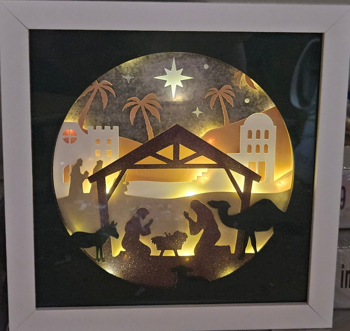 Christmas Lighted Nativity Scene