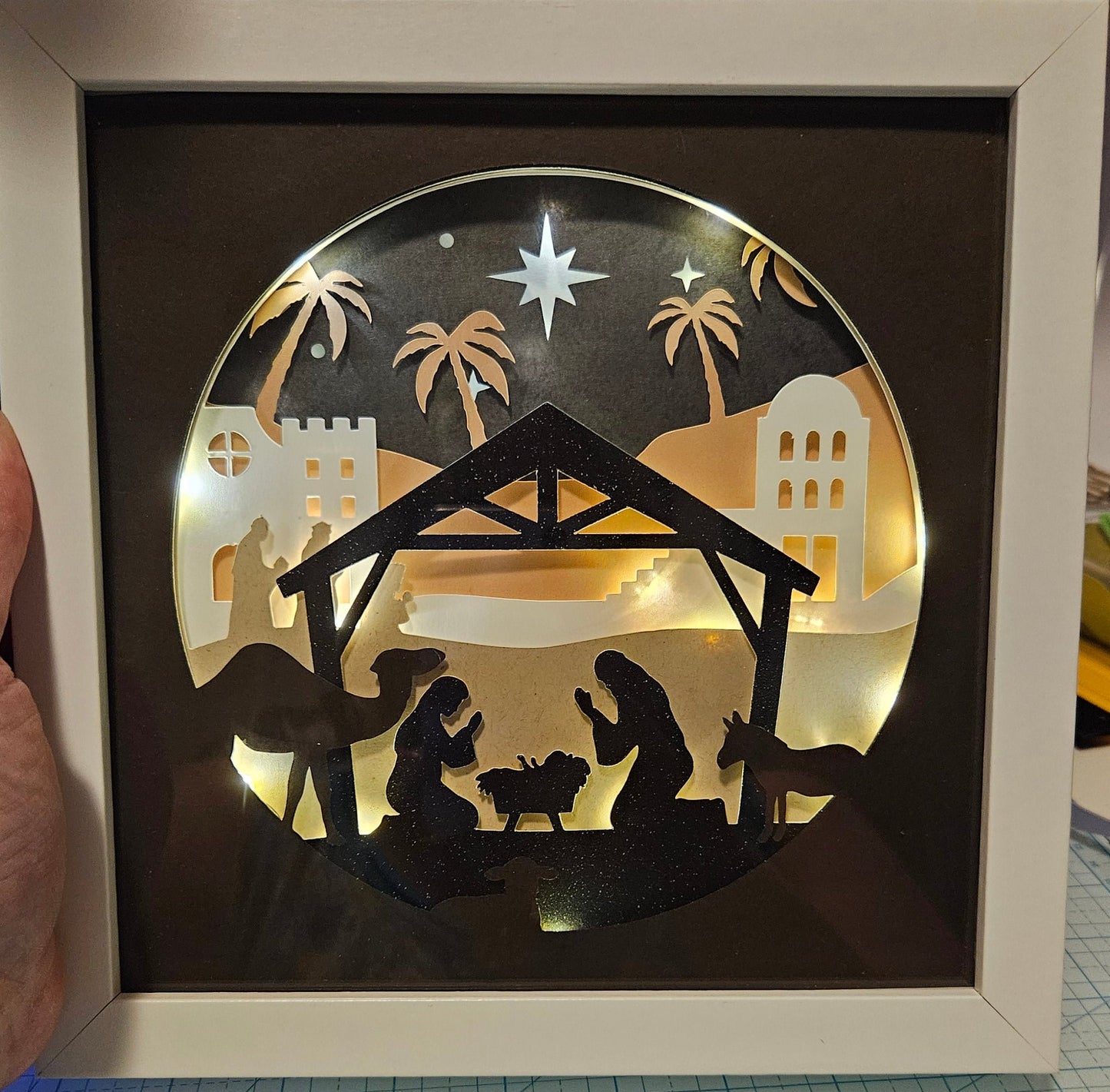 Christmas Lighted Nativity Scene