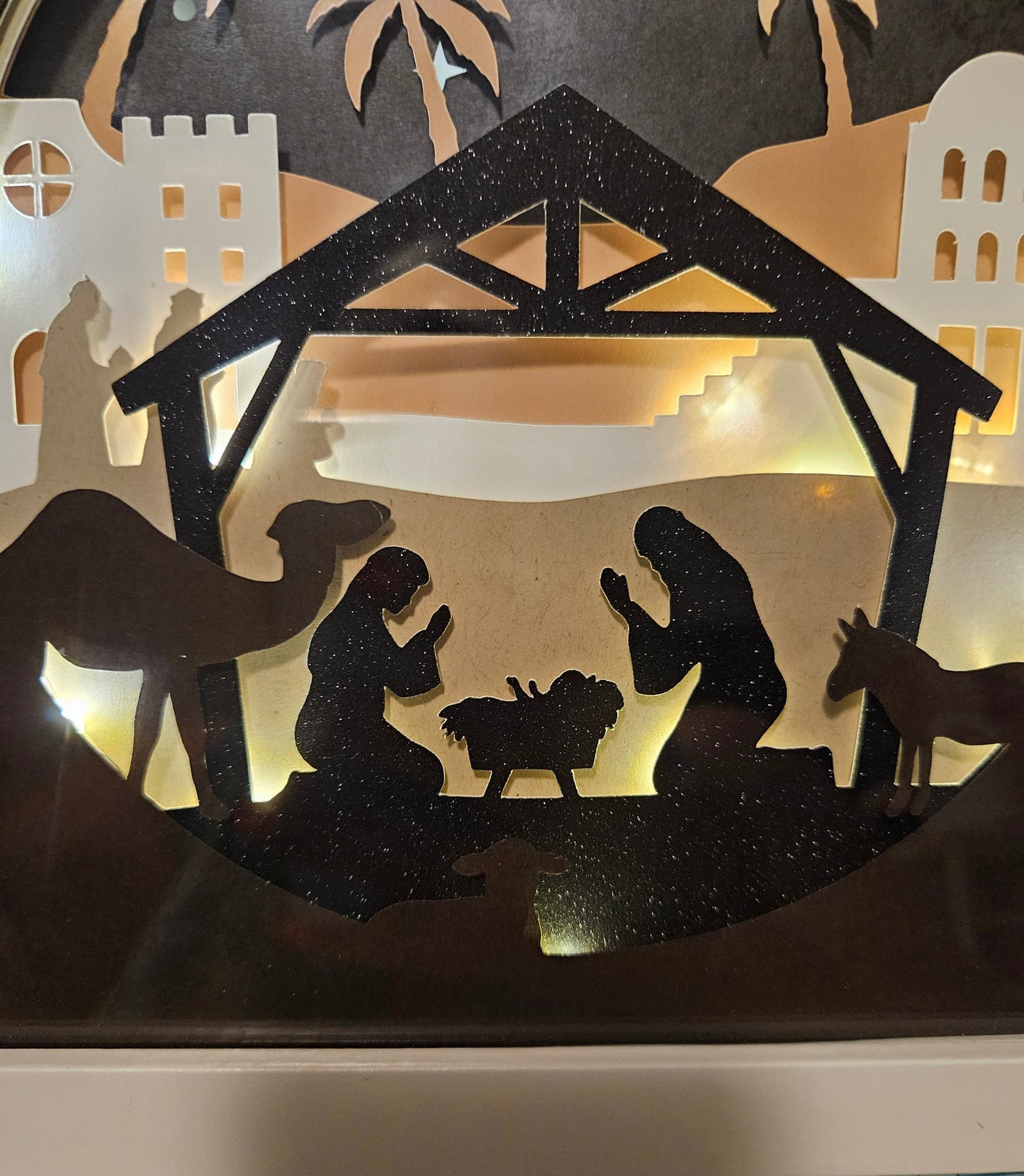 Christmas Lighted Nativity Scene