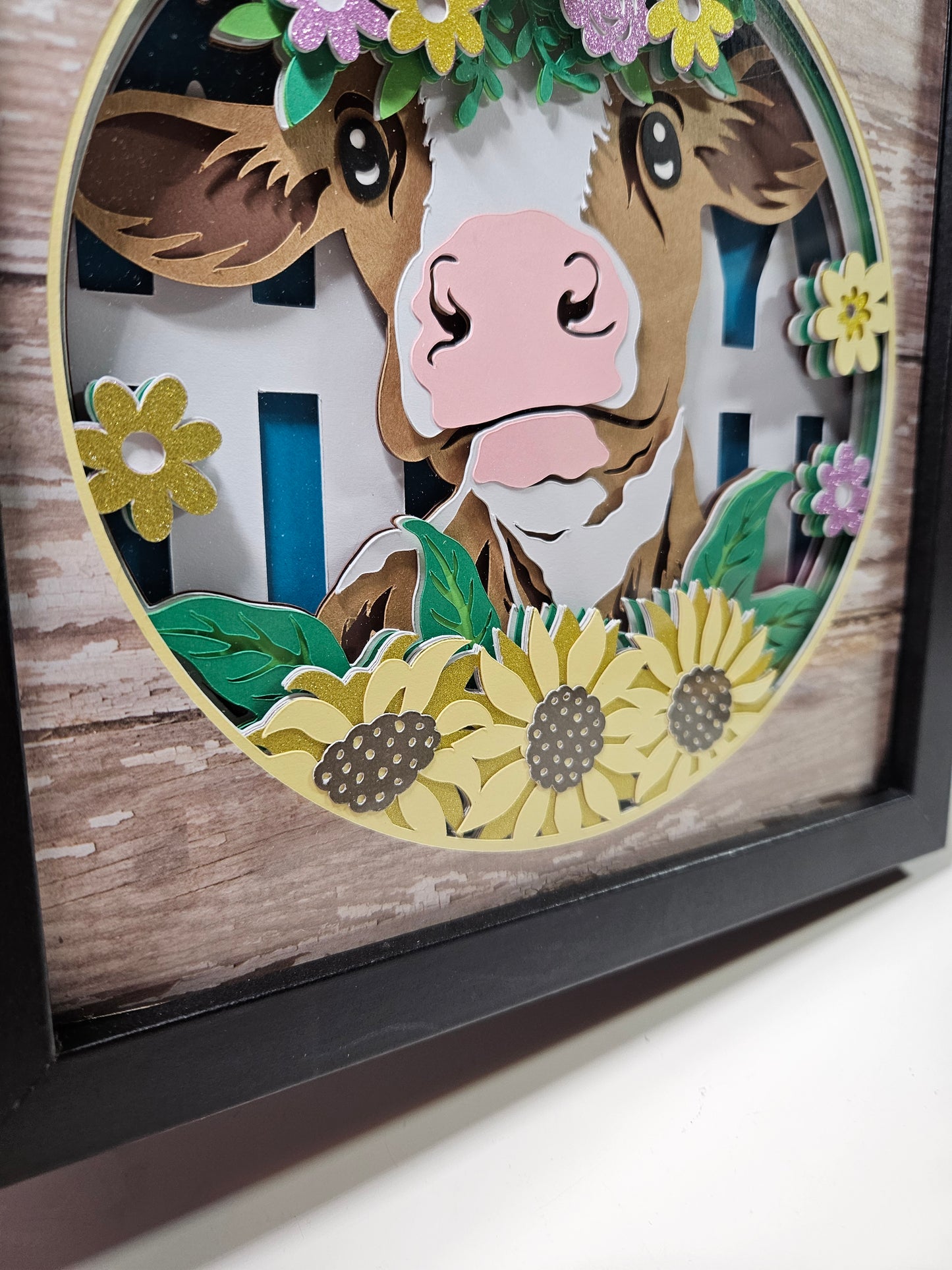 Cow with Flowers