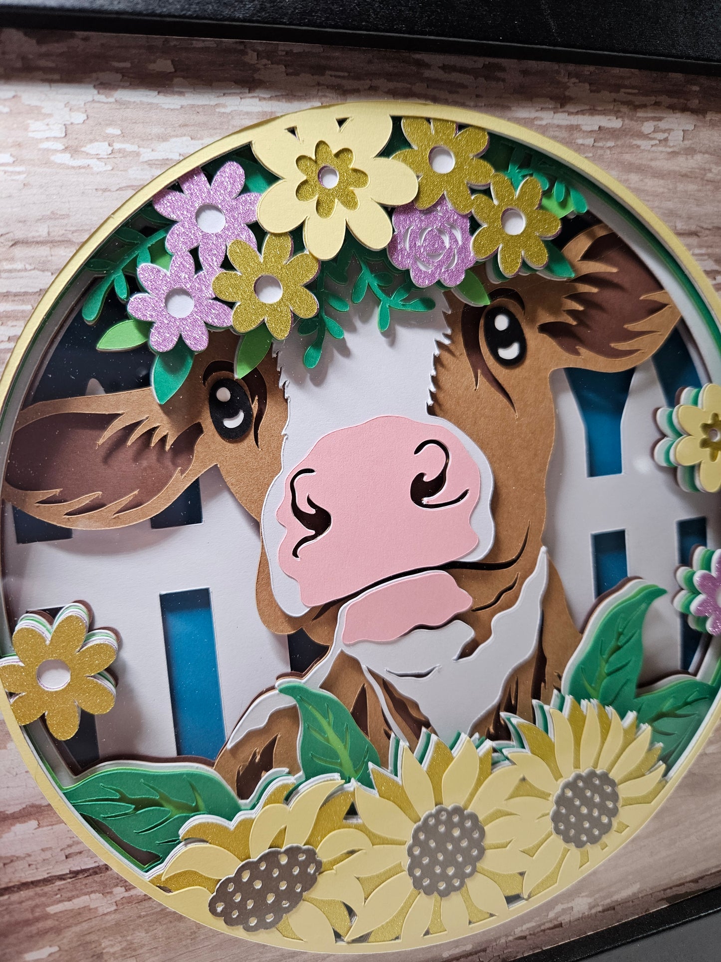 Cow with Flowers