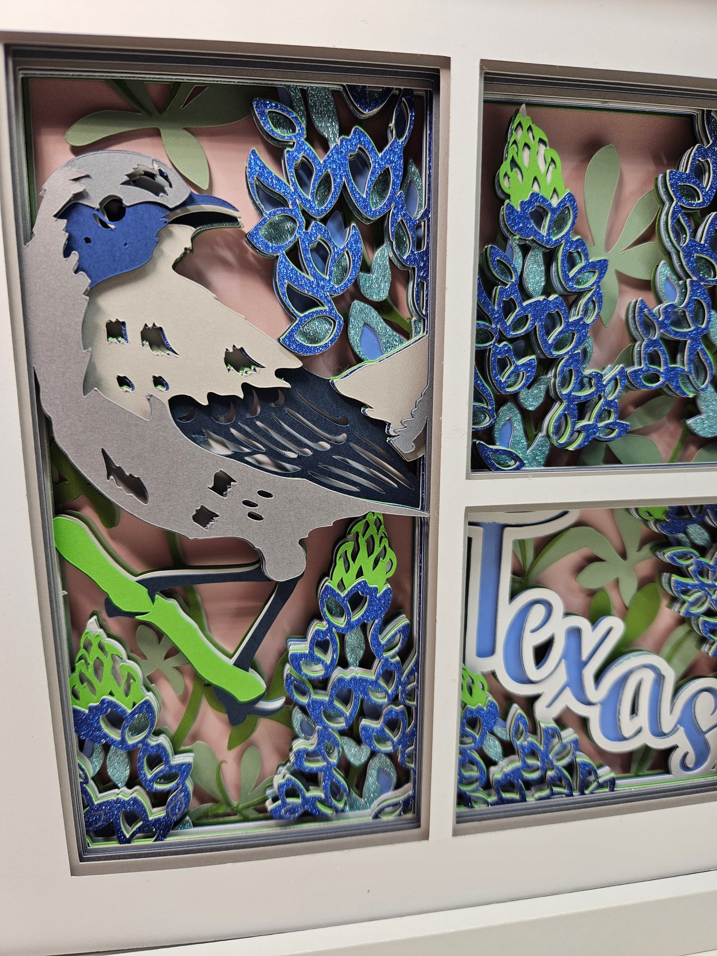 Texas with Mockingbird and Bluebonnets