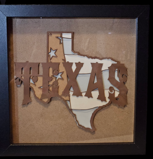 Texas Multiple Color Shadow Box