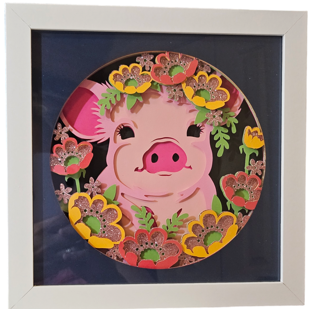 Pig with Flowers