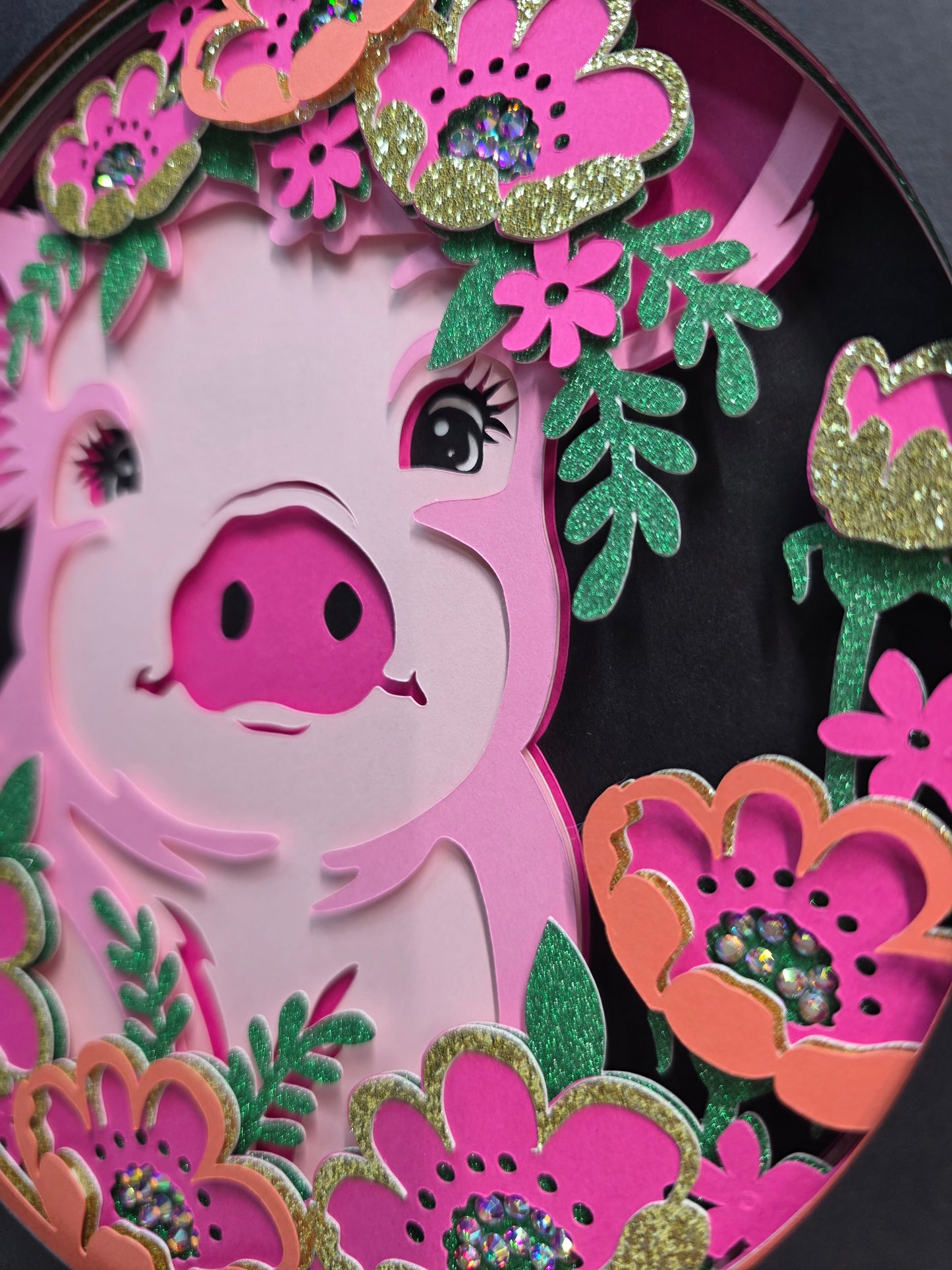 Pig with Flowers