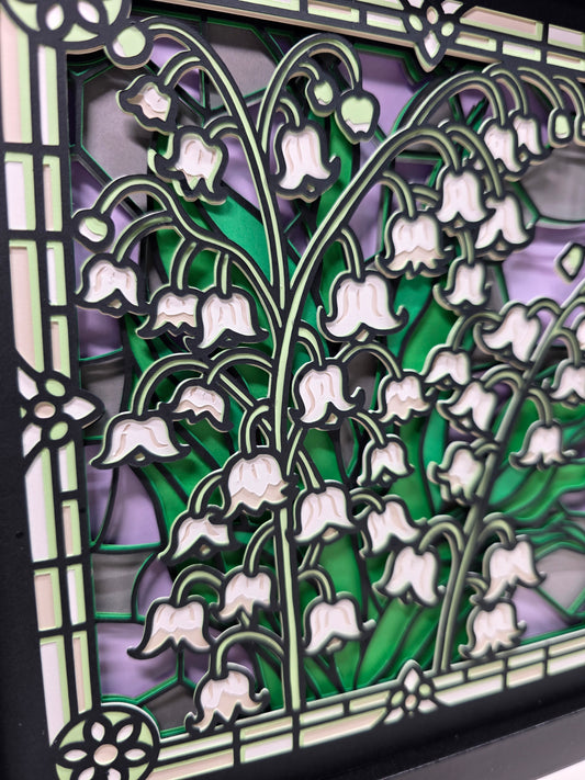 Stained Glass Lily of The Valley