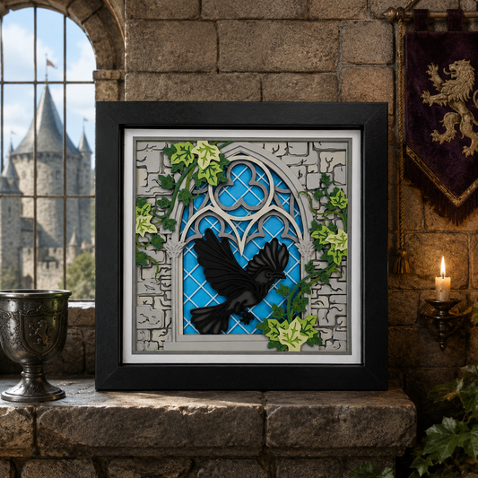 Gothic Raven in Castle