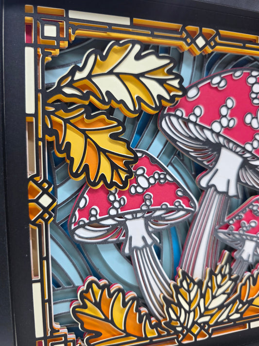 Mushrooms Stained Glass