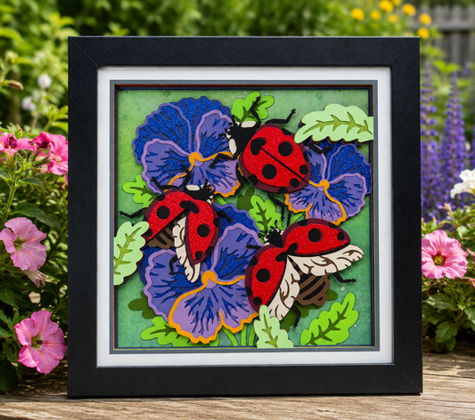 Lady Bugs on flowers