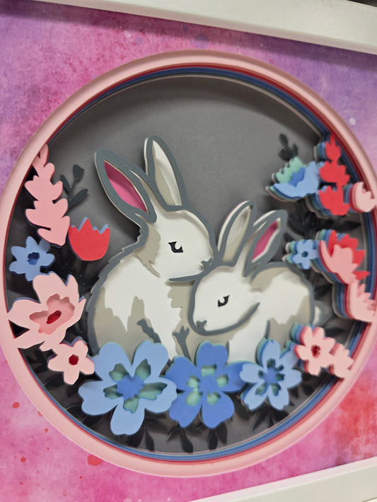 Rabbits in Flowers