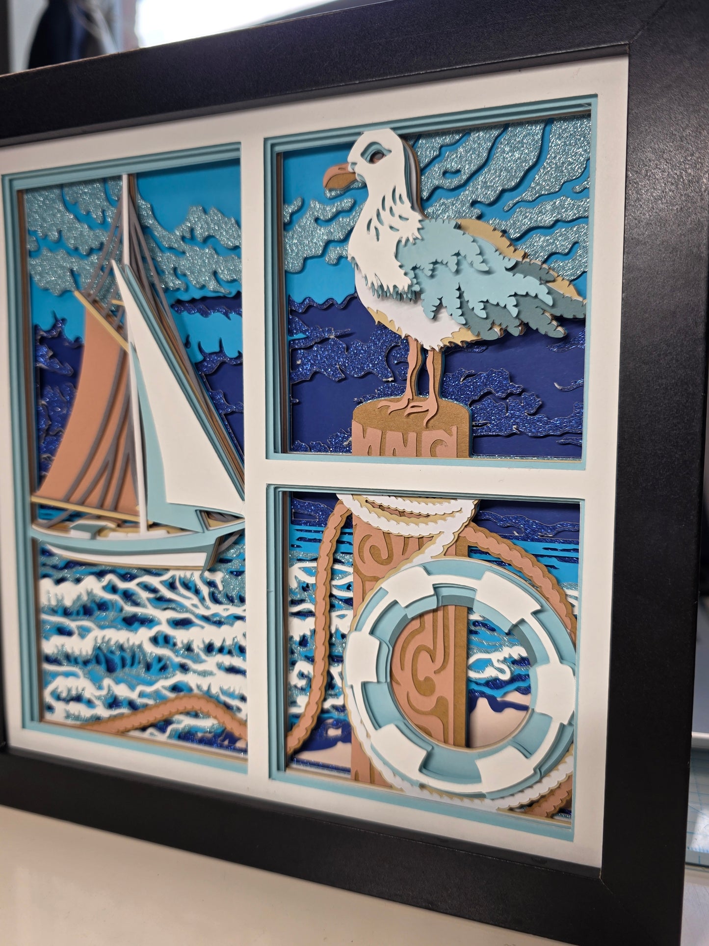 Beach, Sailboat, Seagull