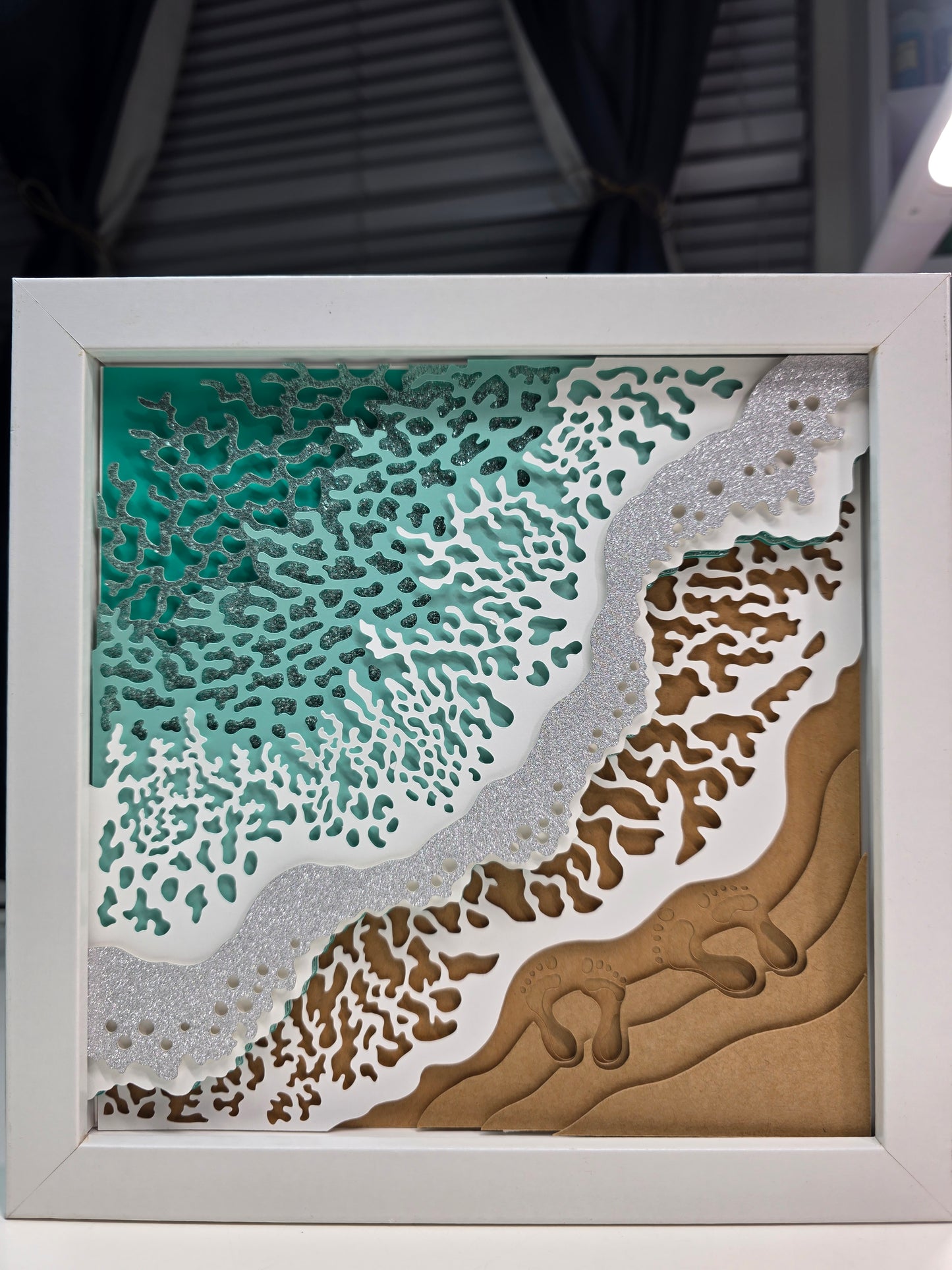 Beach with footprints