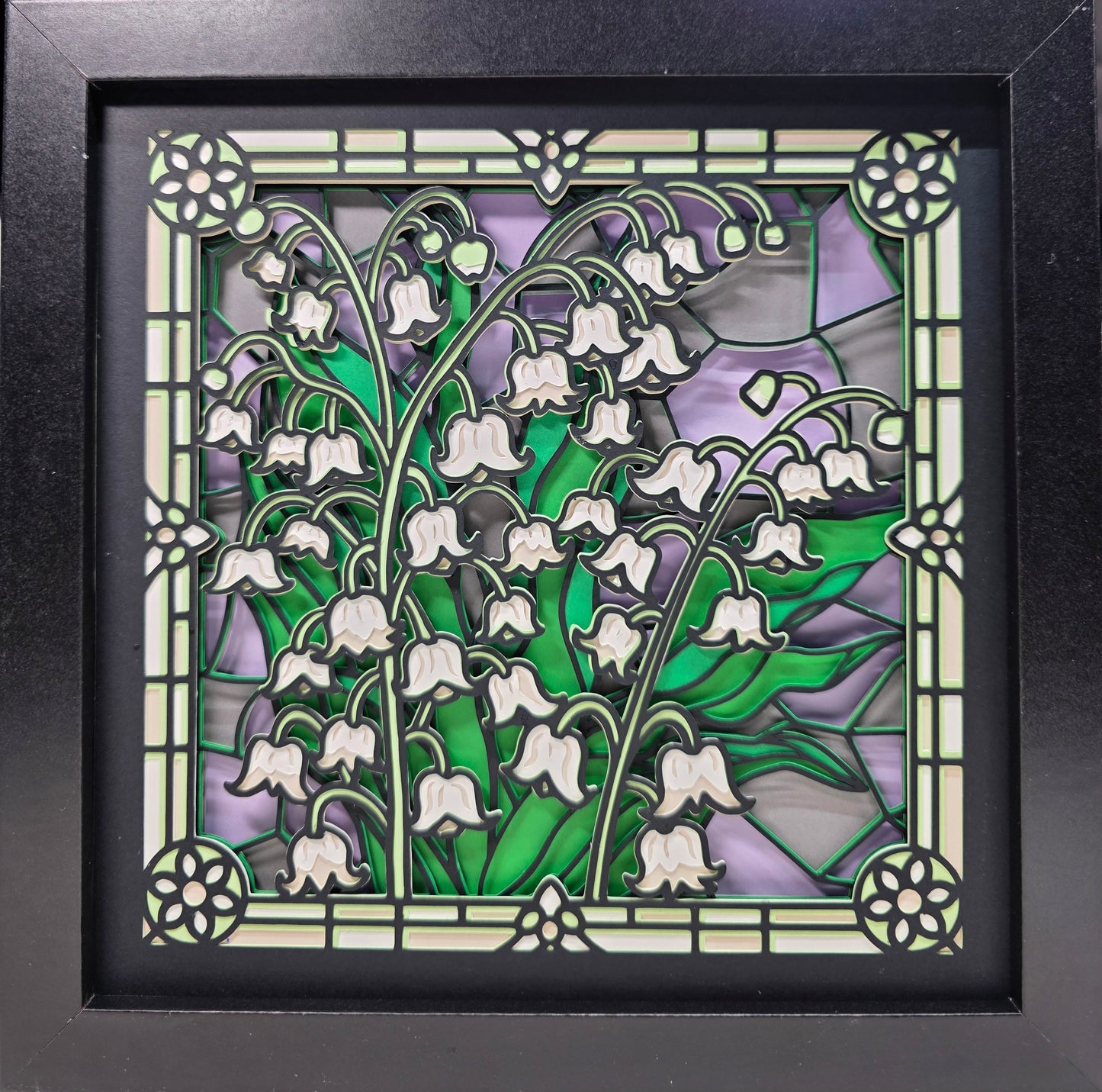 Stained Glass Lily of The Valley