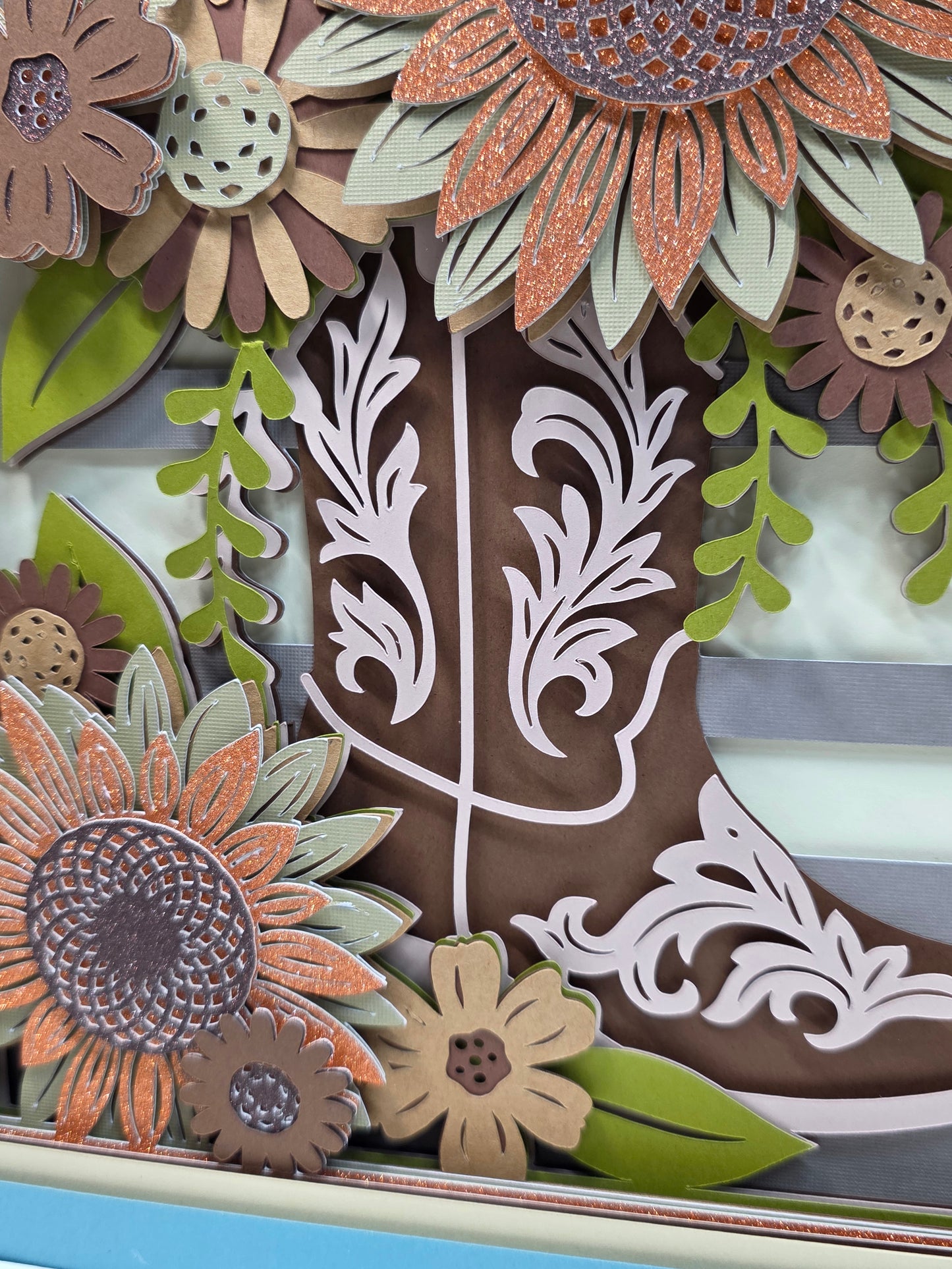 Cowboy boot with Sunflower