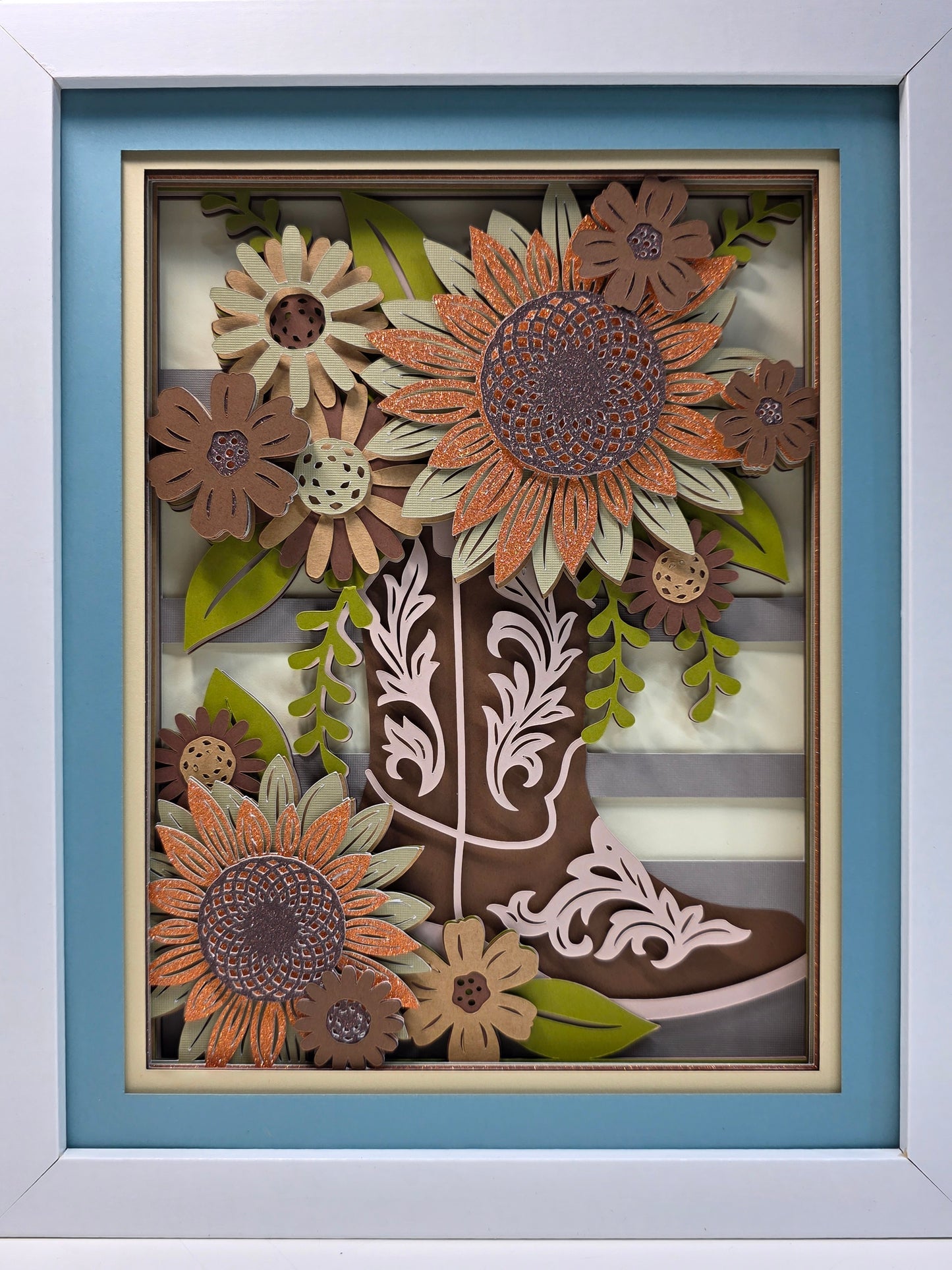Cowboy boot with Sunflower