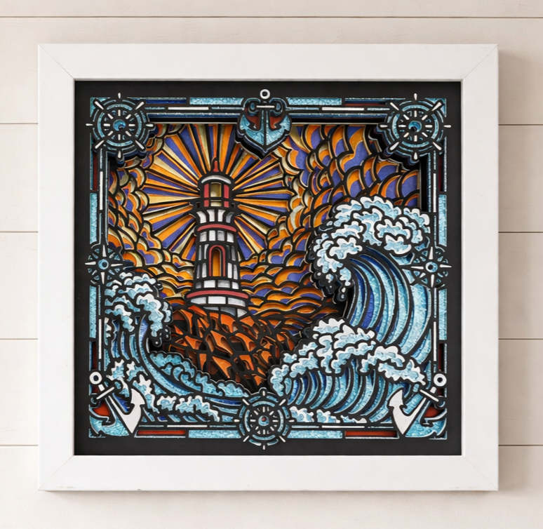 Lighthouse with waves