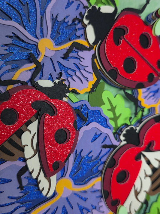 Lady Bugs on flowers