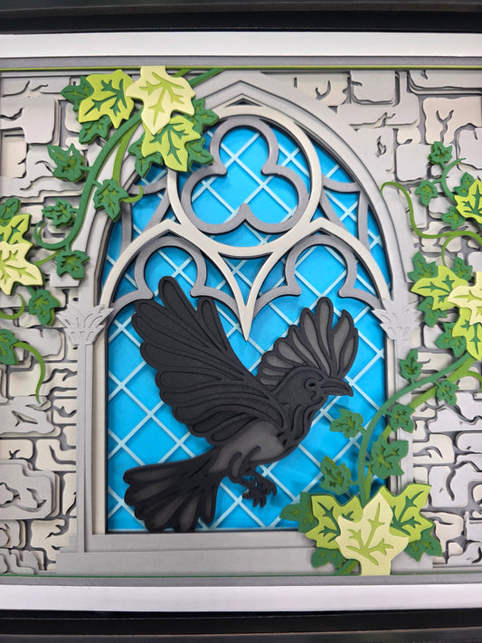 Gothic Raven in Castle