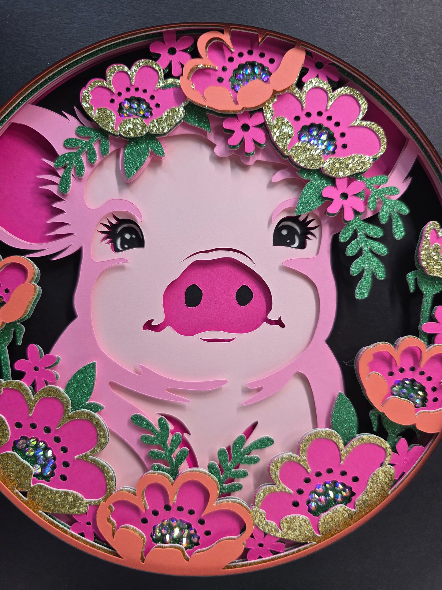 Pig with Flowers