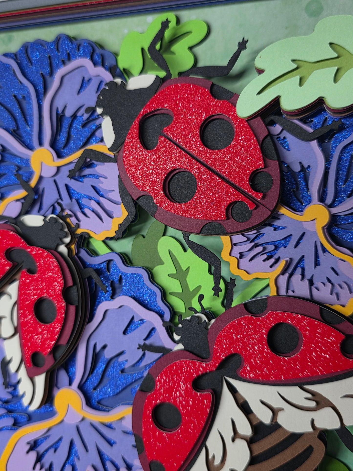 Lady Bugs on flowers