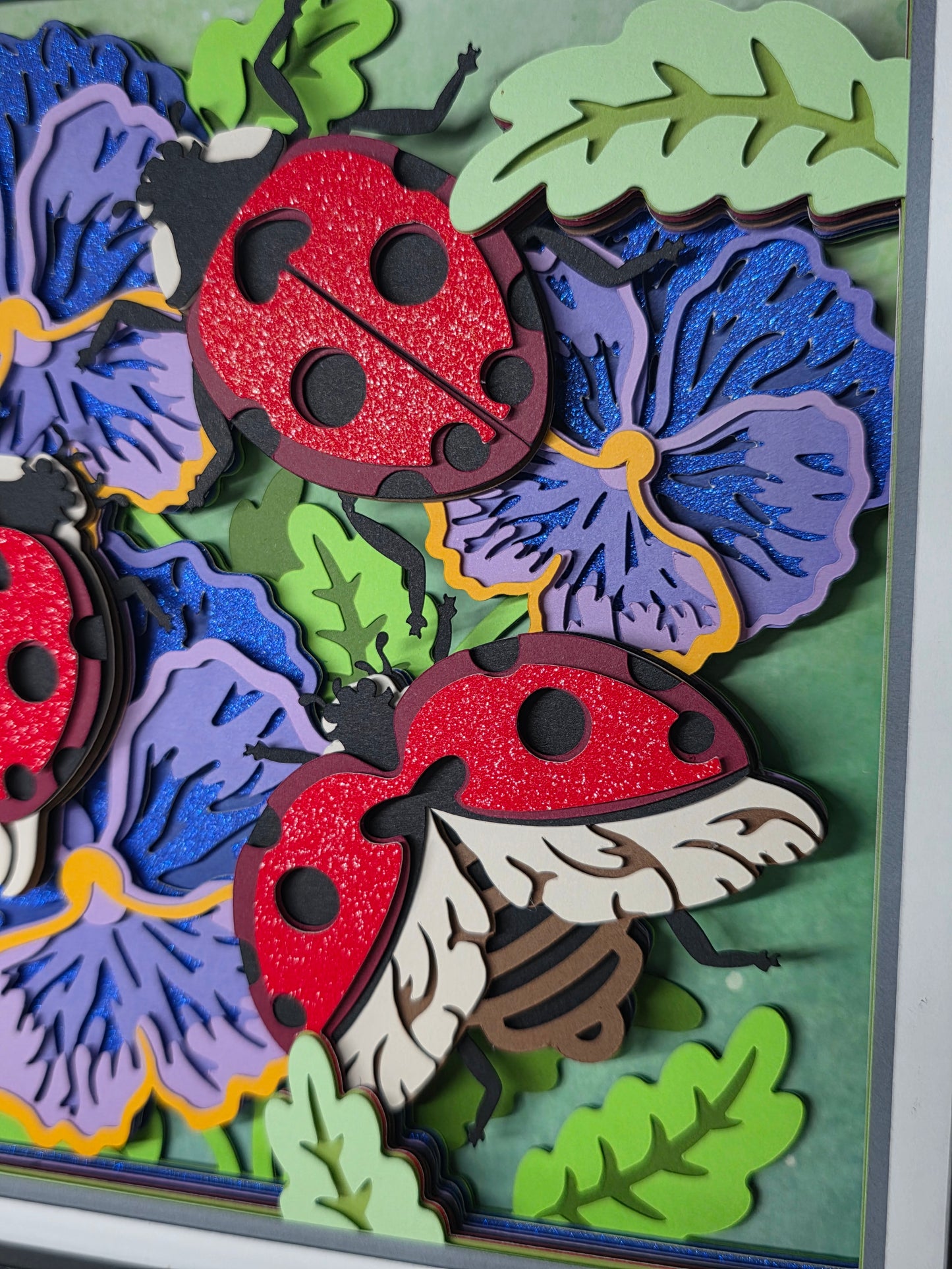 Lady Bugs on flowers