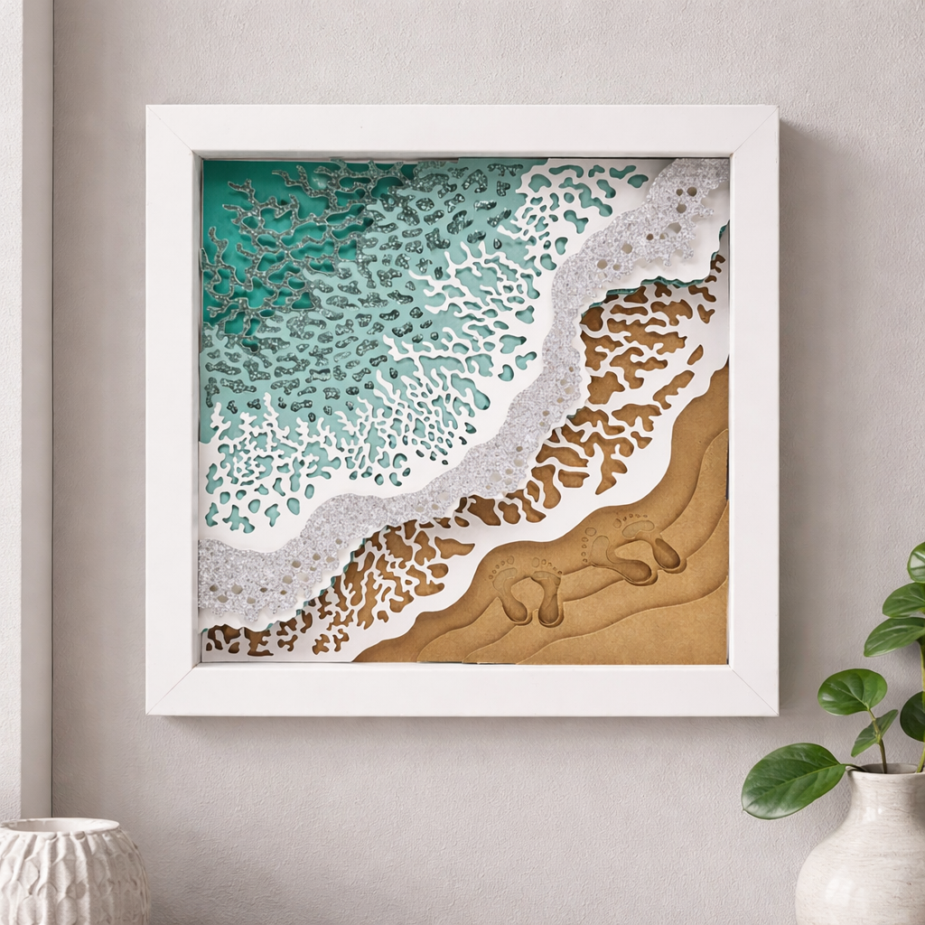 Beach with footprints