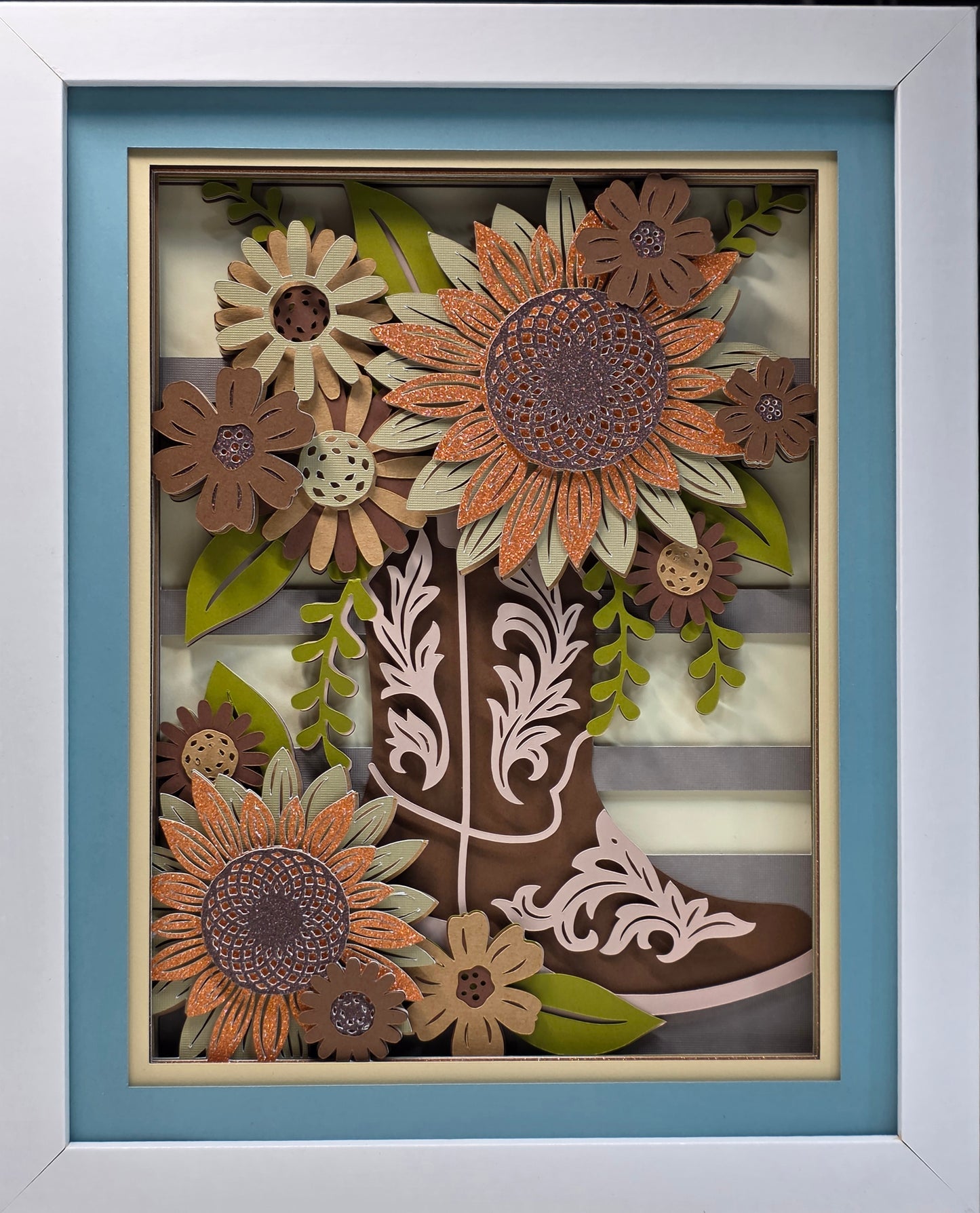 Cowboy boot with Sunflower