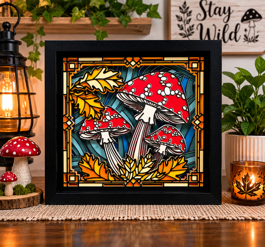 Mushrooms Stained Glass