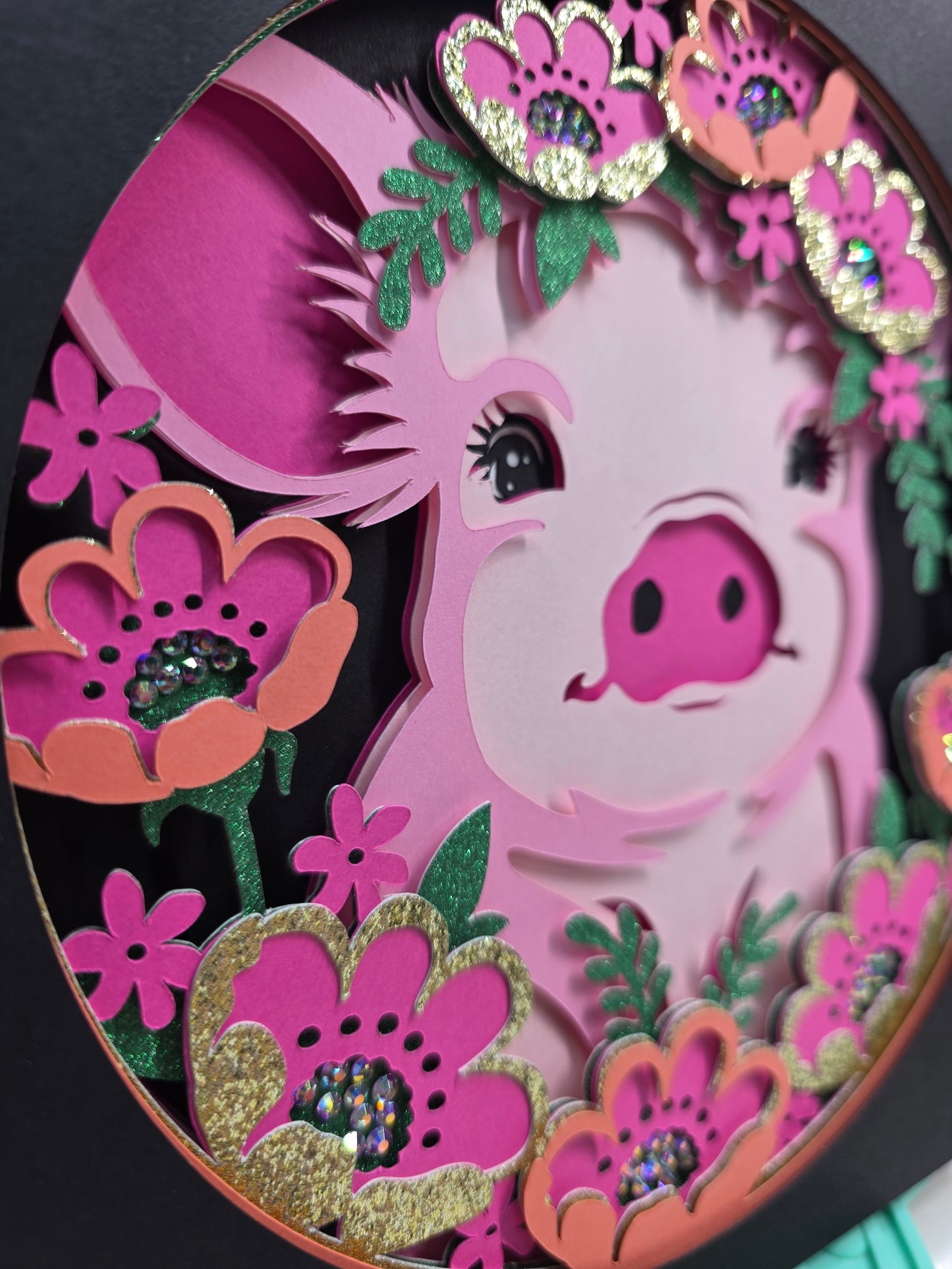 Pig with Flowers