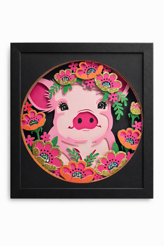 Pig with Flowers